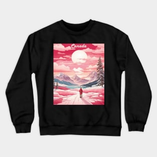 Canada Valentine's Day Vintage Retro Sunrise Crewneck Sweatshirt